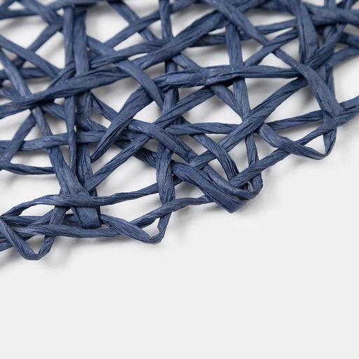 Салфетка сервировочная «Доляна. Трава», синяя, d=38 см