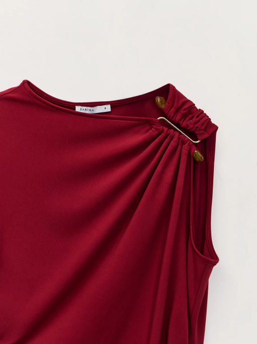 Платье длины миди с брошью ZR2605022923-77 / Zarina