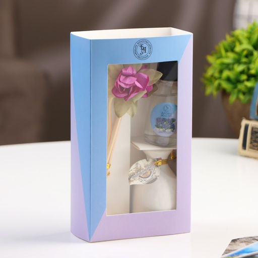 Набор подарочный с диффузором Ваза с цветком лаванда, Богатство Аромата  фото 7