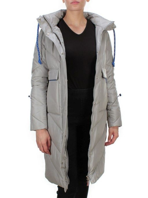 9190 GREY Пальто зимнее женское EVCANBADY (200 гр. холлофайбера) - Fashion фото 6