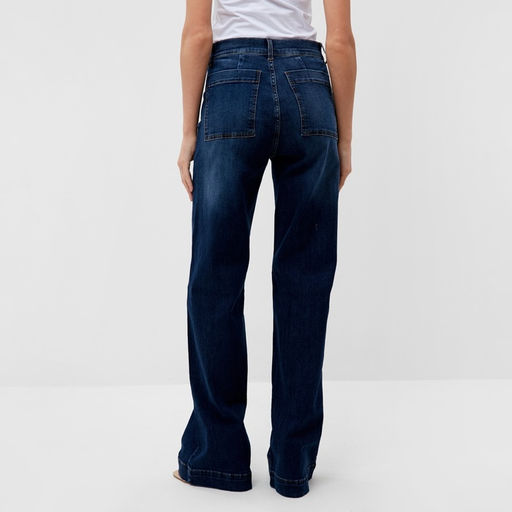 Джинсы женские палаццо MINAKU SLIM FIT, размер 42 (рост 168 см), синие