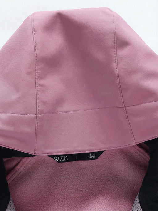 Парка женская софтшелл виндстоппер удлинённая с капюшоном малинового цвета 9614_1M