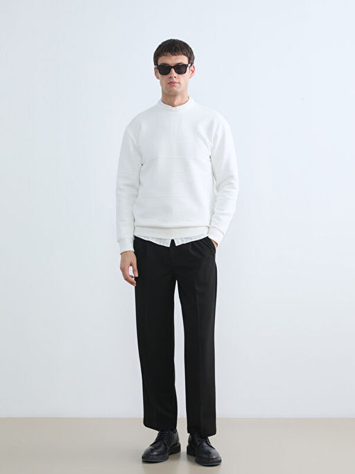 Bisiklet Yaka Erkek Sweatshirt