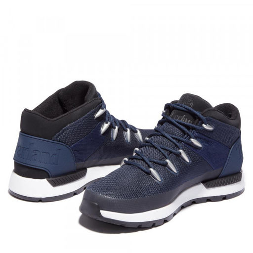 Мужские ботинки Timberland Sprint Trekker Mid Fabric WP синие  фото 5