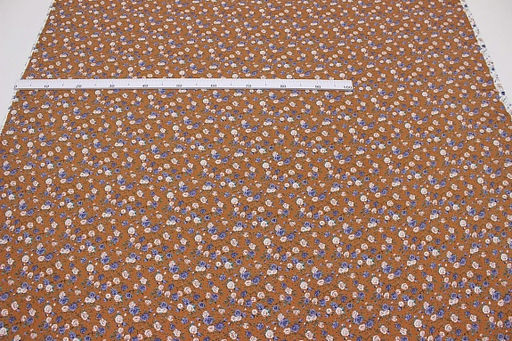 Плательная вискоза Винтажные розочки цв.карамельный, ш.1.45м, вискоза-100%, 135гр/м.кв - Купава фото 4