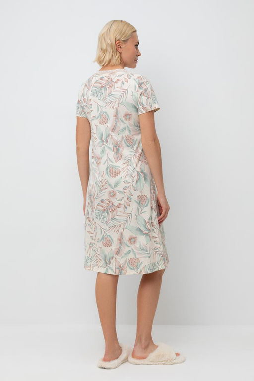 Е 10054/айвори,акварельные тропики сорочка ночная жен - Very neat фото 3