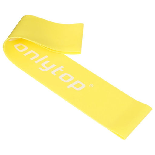 Фитнес-резинка ONLYTOP, 30×5×0.07 см, нагрузка 5 кг, цвет жёлтый