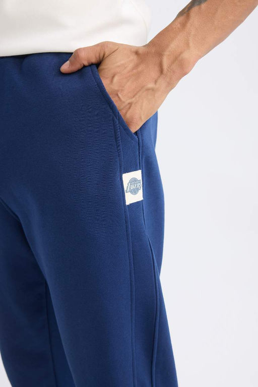 DeFactoFit NBA Los Angeles Lakers Стандартный крой с эластичной резинкой на талии и кружевными толстыми длинными спортивными штанами для бега  фото 5