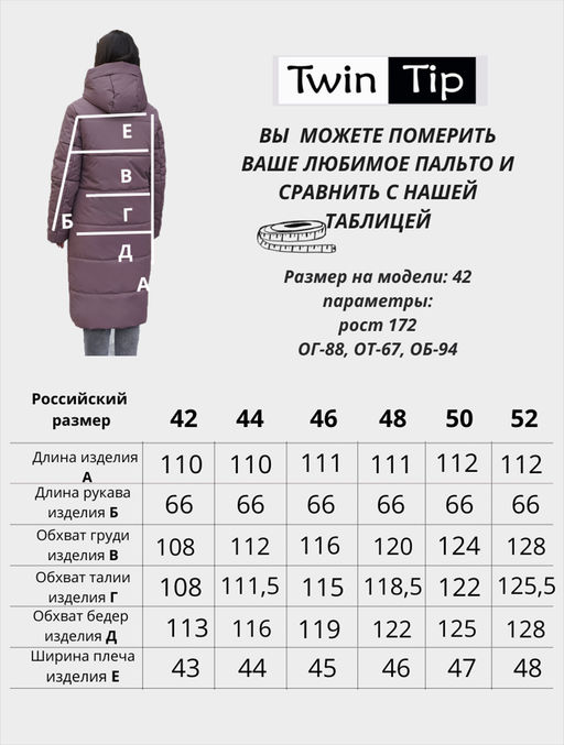 Пальто зимнее / 53955 - Twin tip фото 41