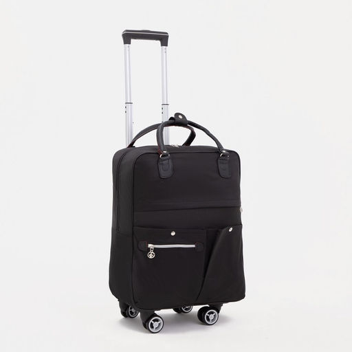 Сумка дорожная 2 в 1 на колёсах 20, отдел на молнии, 4 наружных кармана, цвет чёрный - Simaland фото 3