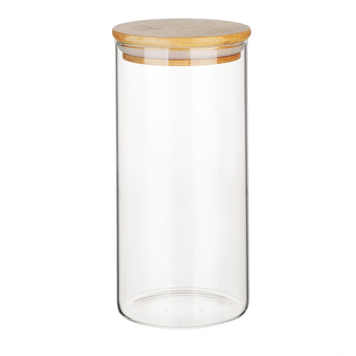 Банка для хранения 850мл, 18,5*8,5см, стекло, бамбук VETTA ЭКО Эллипс арт. 828-274 - Полимербыт фото 2