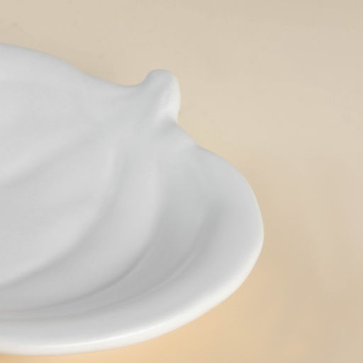 Тарелка SL Home «Осенний бриз», 13×11 см, доломит, белая