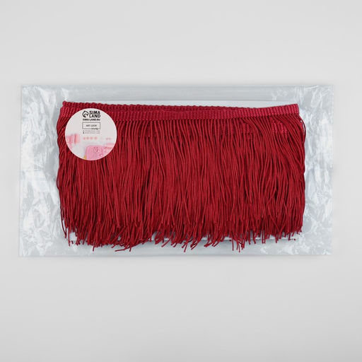 Тесьма декоративная «Бахрома», 10 см, 5±0.5 м, бордовая