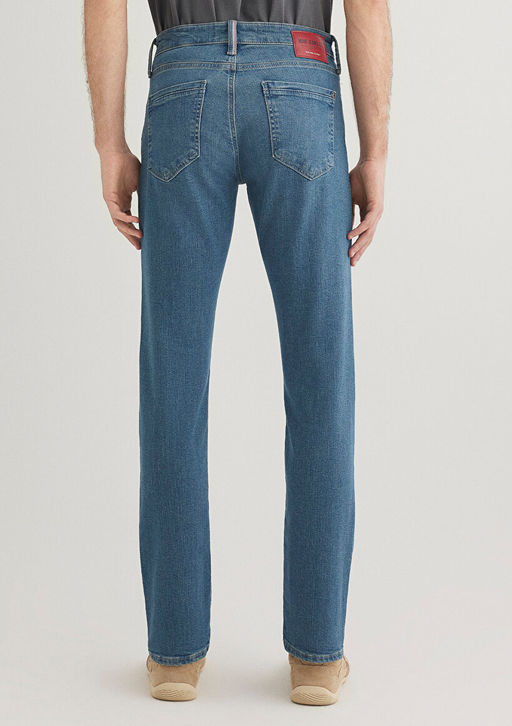 Jake KRMZBYZ Mavi Premium Puslu Vintage Mavi Jean Pantolon  фото 5