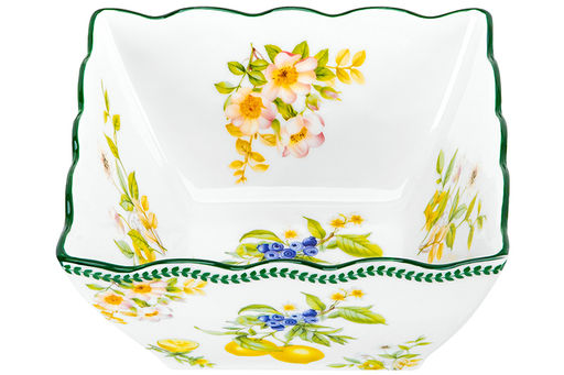 Салатник 16*16*8 см 1 л Лимоны квадрат глубокий, фарфор NEW BONE CHINA - Elan gallery фото 4