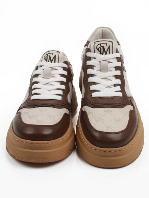03-X79173-A2 BROWN/BEIGE Кроссовки мужские (натуральная кожа, нубук) - Фабричный китай фото 11