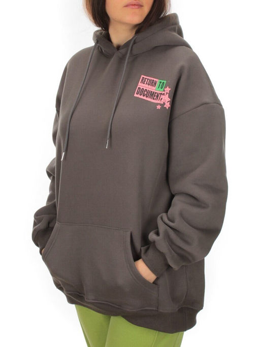 KD722 DK. GRAY Худи женское на флисе