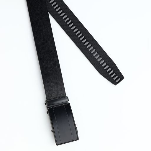 Ремень мужской, 120×3.5 см, регулируемая длина, металлическая пряжка автомат, чёрный