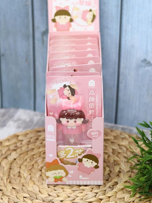 Корректор "Girlfriend", pink + 2 сменных блока, шоу-бокс 8 шт.