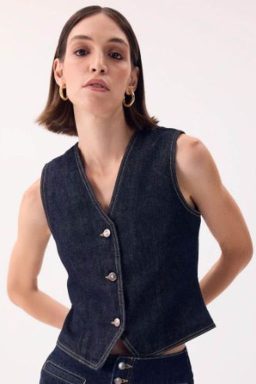 Dugmeli Blazer Jean Yelek