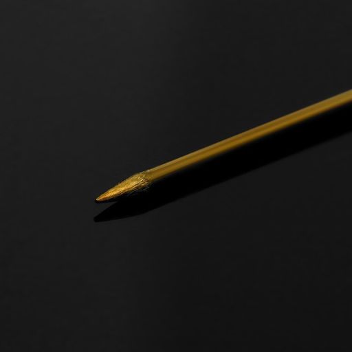 Основа «Брошь-игла» с бусиной d=1 см (набор 5 шт.), L=7.5 см, площадка 1.5 см, цвет золото