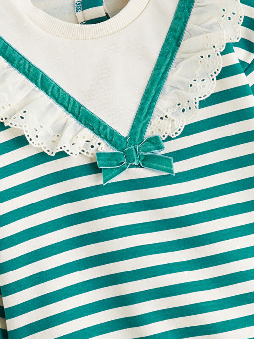 Bisiklet Yaka K?z ?ocuk Sweatshirt ve Tayt