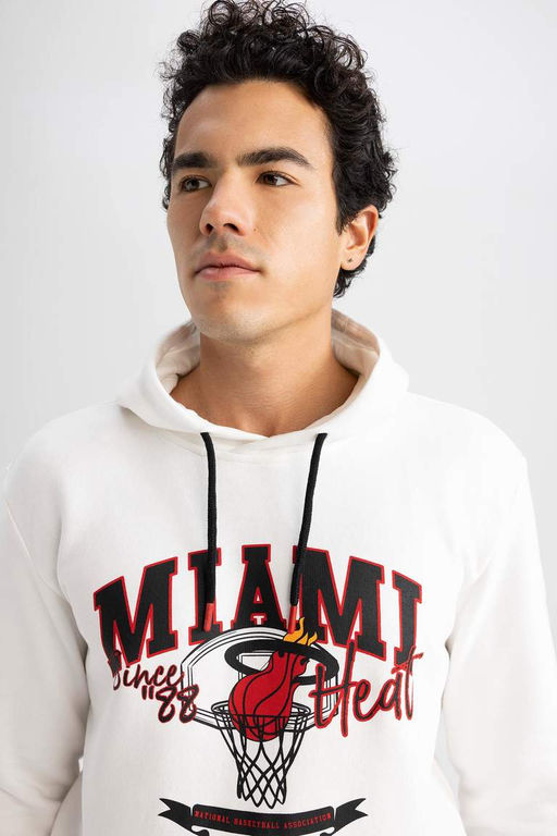 DeFactoFit Толстовка стандартного кроя с капюшоном NBA Miami Heat  фото 7
