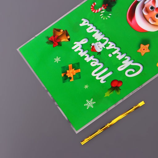 Цена за 50 шт. Пакет подарочный новогодний, для сладких подарков Новогодний МИКС №2 13?27 см1 см - UPAK LAND фото 19