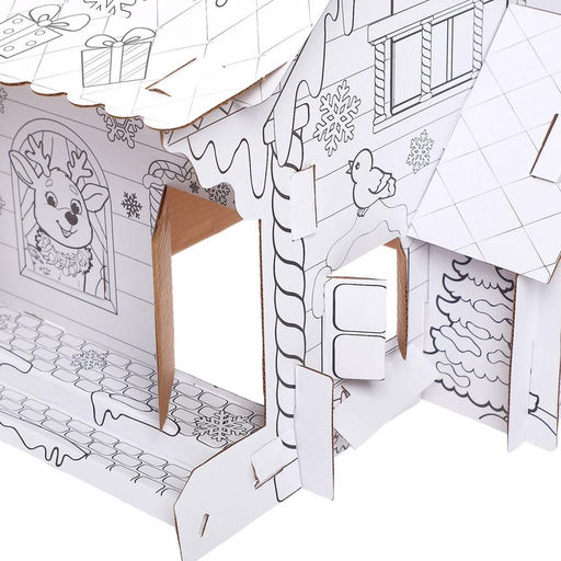 Домик раскраска В гостях у Дедушки Мороза - Zabiaka фото 14