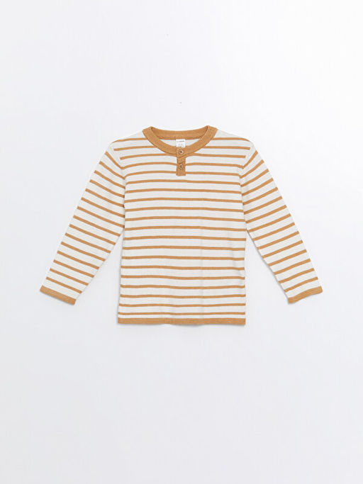 Bisiklet Yaka Uzun Kollu Erkek ?ocuk Triko Kazak