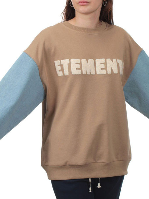 3266 BROWN/LT. BLUE Толстовка женская (95% хлопок, 5% спандекс) - Fashion фото 2