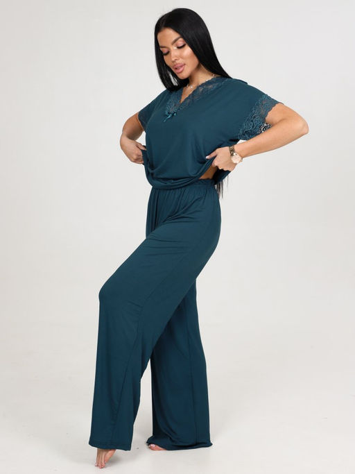 033 ДОМАШНИЙ КОСТЮМ ЖЕНСКИЙ (брюки) (Изумрудный) - А-дина фото 4