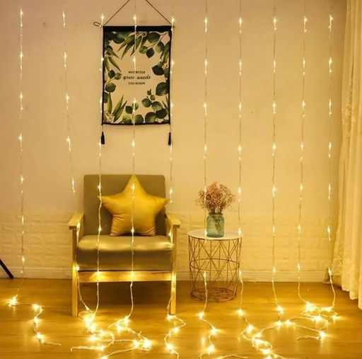 Гирлянда занавес желтый, 3х3м, 220В, 480led, 8режимов - Family фото 3