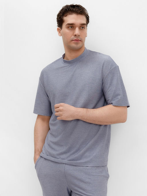 Футболка мужская MINAKU REGULAR: голубая, размер 46