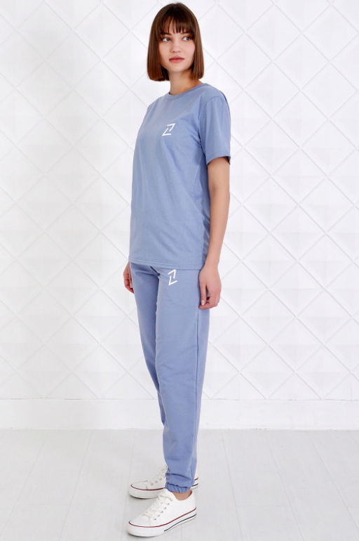 Арт. 2349 Костюм женский лила 44-52 (5 шт) Цвет:верх- лила, низ- лила - Калинка фото 3