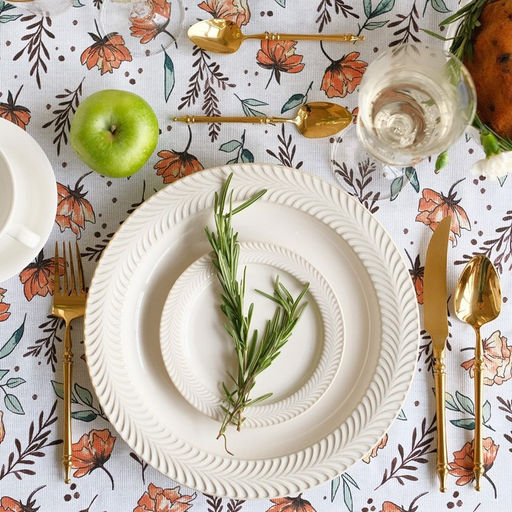 Скатерть Доляна Oleander 149х220 см, 100% хлопок, рогожка 164 г/м2  фото 3