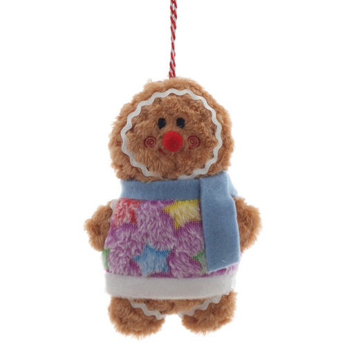 Игрушка набивная подвесная "Пряничный человечек", L11 W5 H15 см, 3в.