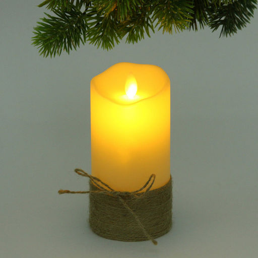 Цена за 4 шт. Сувенир с подсветкой "Свеча - Пламя" 7,5*15 см (работает от батареек 3 ААА)