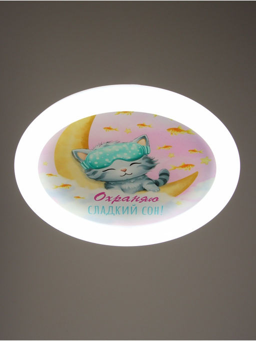 Потолочный светильник светодиодный BayerLux «Спящий котенок», 120 Вт, LED, 49.5×49.5×6.5 см