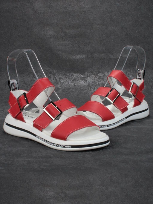 08-FED26-5P RED Босоножки женские (натуральная кожа)