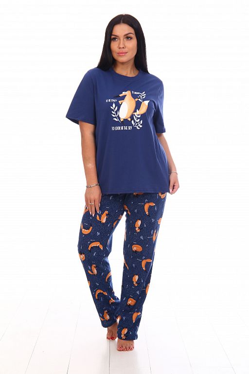 РАСПРОДАЖА Пижама Фэмилилук-лиса_136/индиго - Ihomelux фото 7