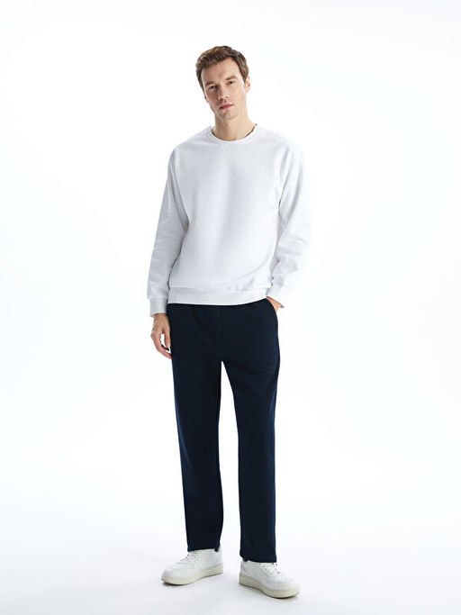 Bisiklet Yaka Erkek Sweatshirt