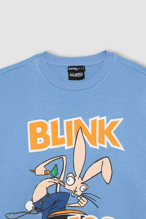 Толстый толстый свитшот Cool Blink Oversize с круглым вырезом - Defacto фото 8