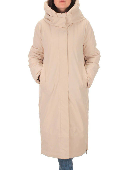 22377 BEIGE Пальто зимнее женское облегченное (150 гр. холлофайбера) - Fashion фото 2