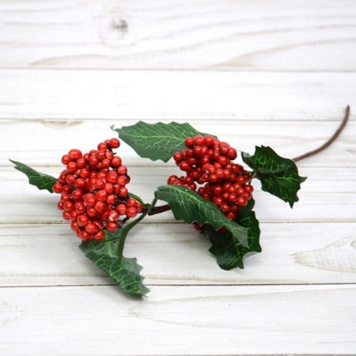 Ветка искусственная 30 см Калина / N127-190 /уп 10/680519 - Галеонтрейд фото 2