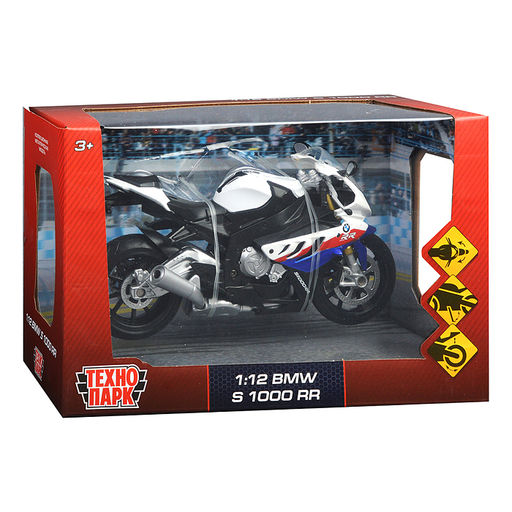 Модель металл BMW s1000rr Мотоцикл, 17 см, вращающийся руль, подвеска