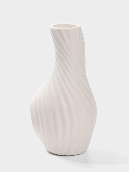Ваза Пласидо, 18?8 см, керамика, белая