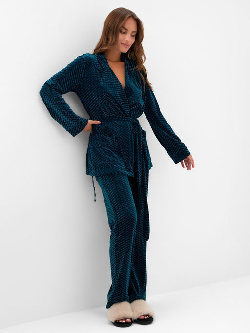 Жакет женский KAFTAN «Бархат», размер 44, зелёный