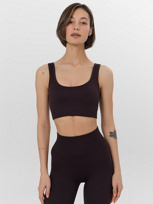 Топ женский спортивный коричневый - Mark formelle фото 2