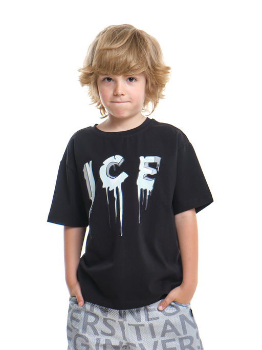 Футболка с принтом ICE 22-9014 черный - Mini maxi фото 6